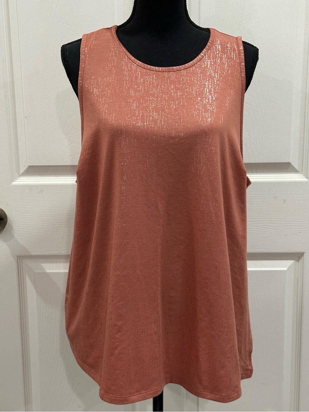 all in motion Rust Shimmer Relaxed Tank